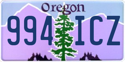 OR license plate 994ICZ