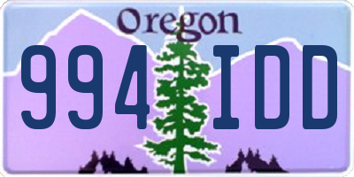 OR license plate 994IDD