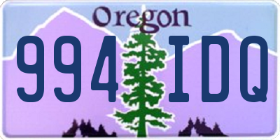 OR license plate 994IDQ