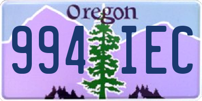 OR license plate 994IEC