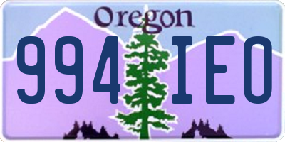 OR license plate 994IEO