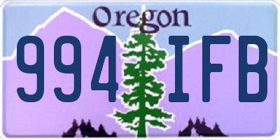 OR license plate 994IFB