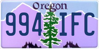 OR license plate 994IFC