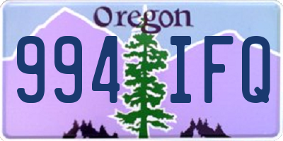 OR license plate 994IFQ
