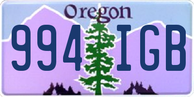 OR license plate 994IGB