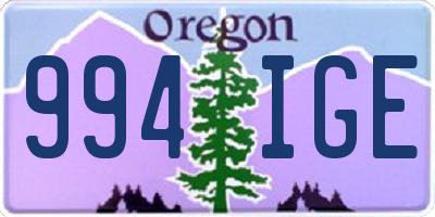 OR license plate 994IGE