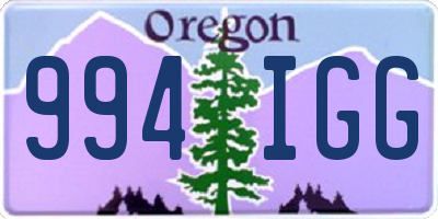 OR license plate 994IGG