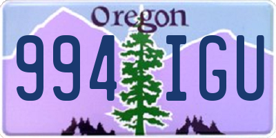 OR license plate 994IGU