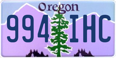 OR license plate 994IHC