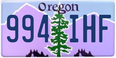 OR license plate 994IHF