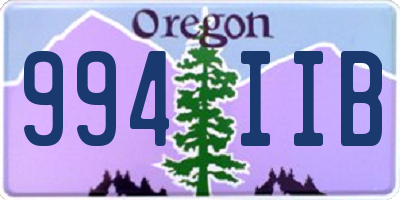 OR license plate 994IIB