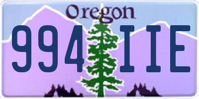 OR license plate 994IIE