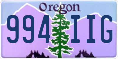OR license plate 994IIG