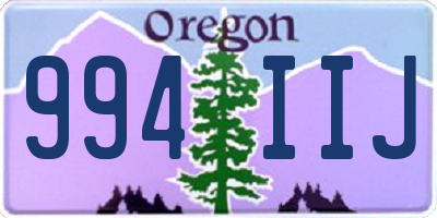 OR license plate 994IIJ