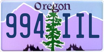 OR license plate 994IIL