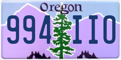 OR license plate 994IIO