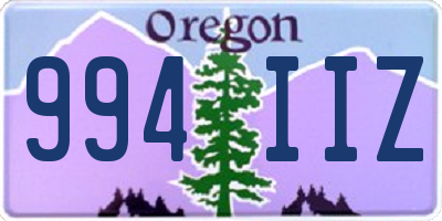 OR license plate 994IIZ