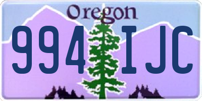 OR license plate 994IJC