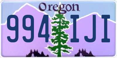 OR license plate 994IJI