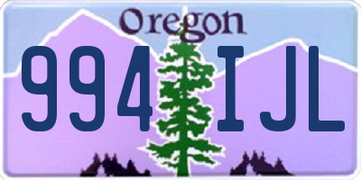 OR license plate 994IJL