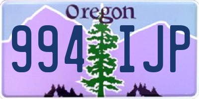 OR license plate 994IJP