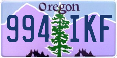 OR license plate 994IKF