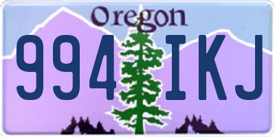 OR license plate 994IKJ