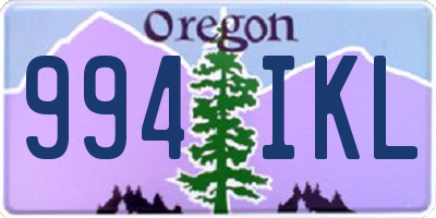 OR license plate 994IKL