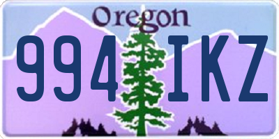 OR license plate 994IKZ