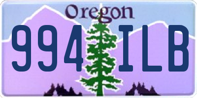 OR license plate 994ILB