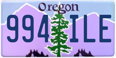 OR license plate 994ILE