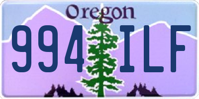 OR license plate 994ILF