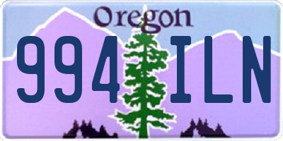OR license plate 994ILN