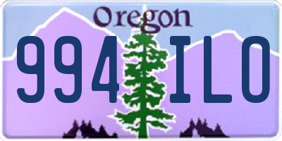 OR license plate 994ILO