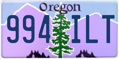 OR license plate 994ILT