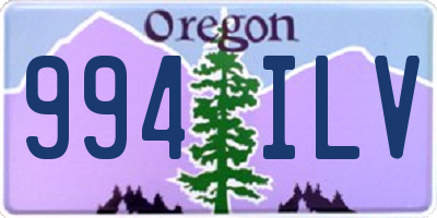 OR license plate 994ILV