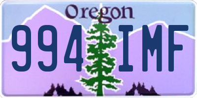 OR license plate 994IMF