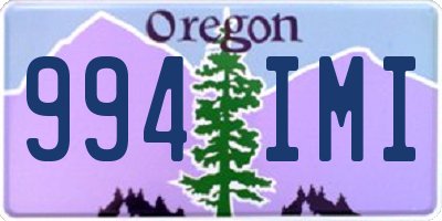 OR license plate 994IMI