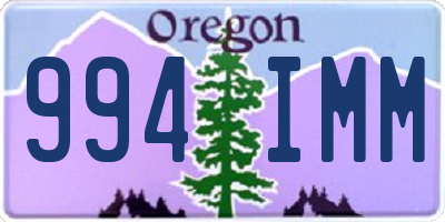 OR license plate 994IMM