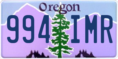 OR license plate 994IMR