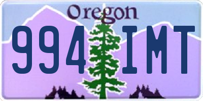 OR license plate 994IMT