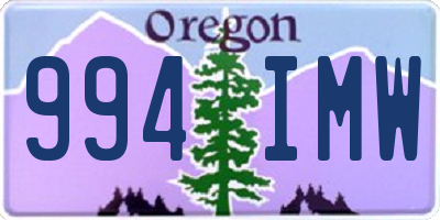 OR license plate 994IMW