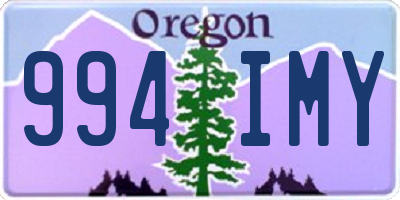 OR license plate 994IMY
