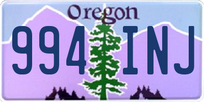 OR license plate 994INJ