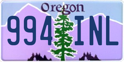 OR license plate 994INL