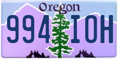 OR license plate 994IOH
