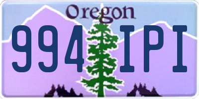 OR license plate 994IPI