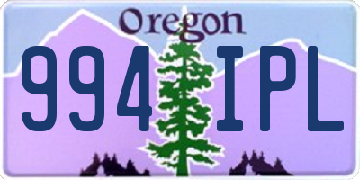 OR license plate 994IPL