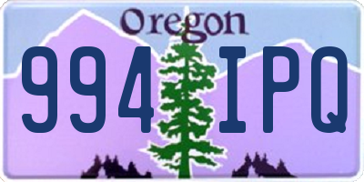 OR license plate 994IPQ