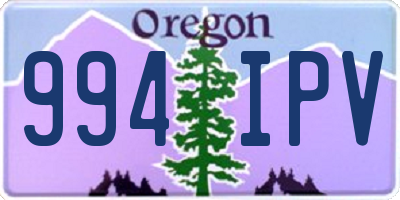 OR license plate 994IPV